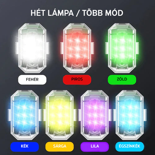Strobers™ | Többcélú 7 színű LED villogó lámpa (1+1 INGYENES)