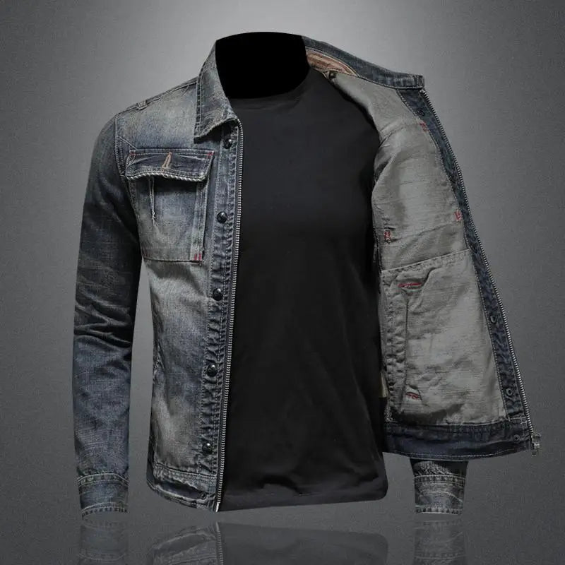 Denim Jacket – Flap Pockets & Structured Seams