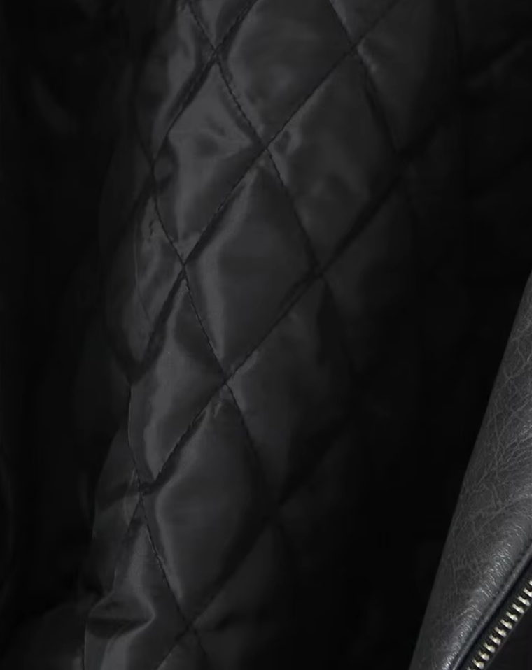 Faux Leather Jacket – Zip Front & Soft Inner Padding