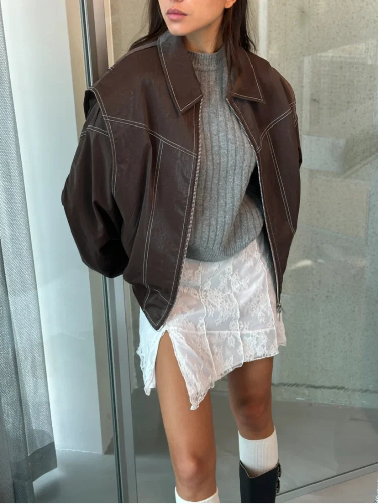 Fitted Bomber Jacket – Dropped Shoulders & Zip Front