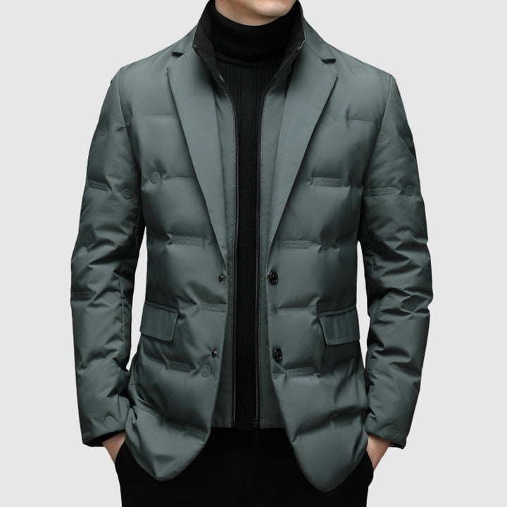 Puffer Blazer – Quilted Body & Structured Lapel Collar
