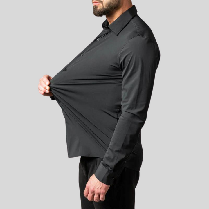 Shaped Shirt – Button Front & Smooth Stretch Finish