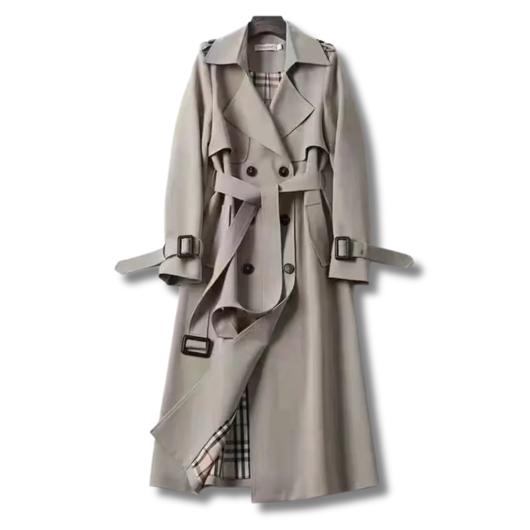 Trench Coat – Belted Waist & Double-Breasted Front