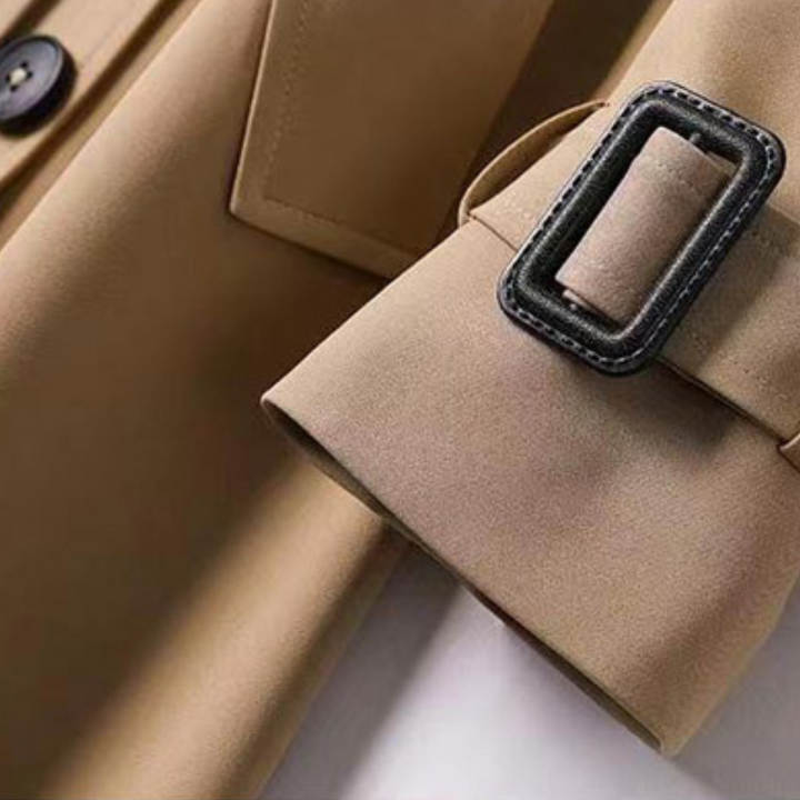 Trench Coat – Belted Waist & Double-Breasted Front