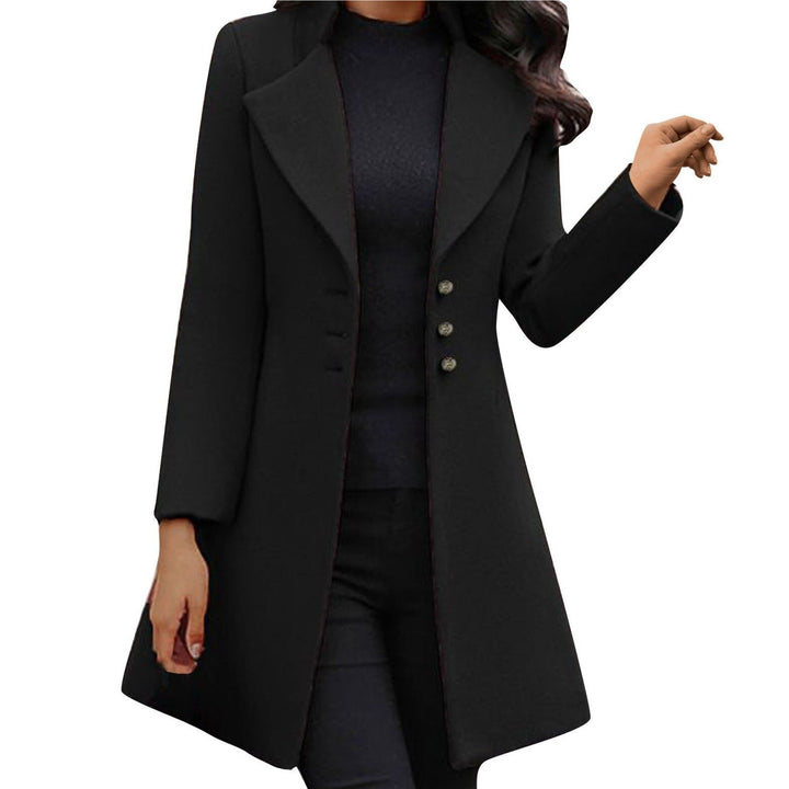 Wool-Blend Coat – Button Front & Tailored Shape