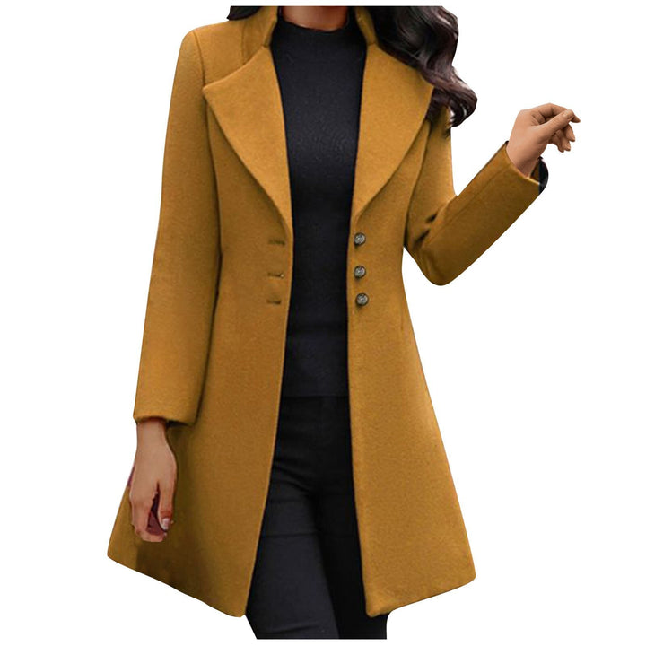 Wool-Blend Coat – Button Front & Tailored Shape