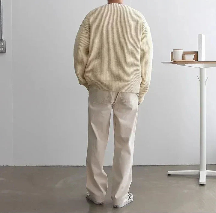 Zip Jumper – Ribbed Texture & Relaxed Fit