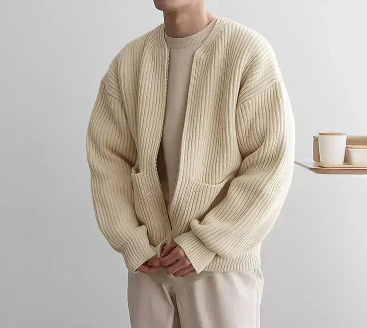 Zip Jumper – Ribbed Texture & Relaxed Fit