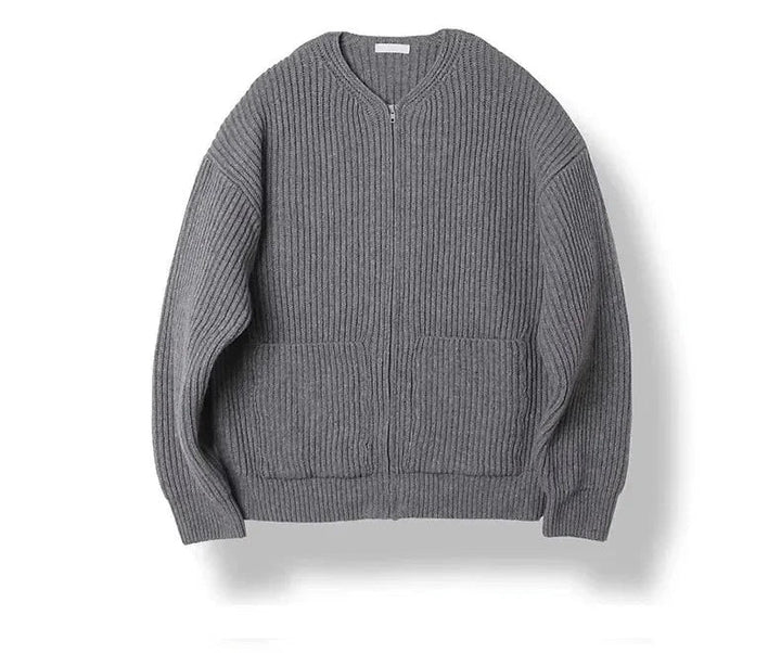 Zip Jumper – Ribbed Texture & Relaxed Fit