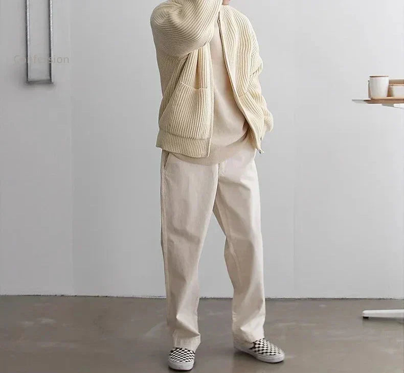 Zip Jumper – Ribbed Texture & Relaxed Fit