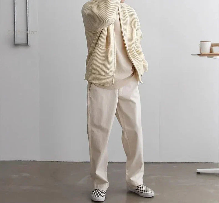 Zip Jumper – Ribbed Texture & Relaxed Fit