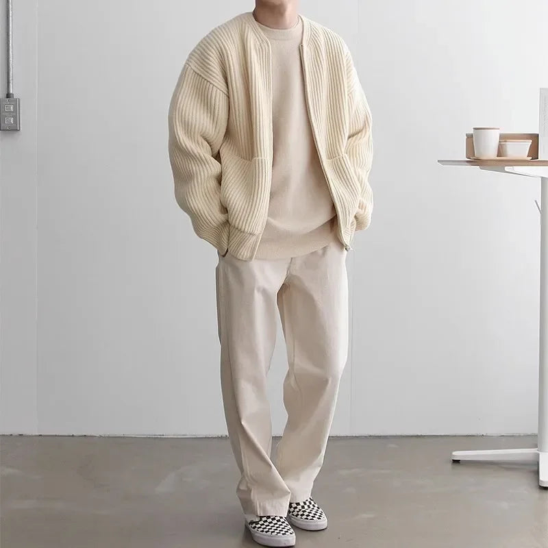 Zip Jumper – Ribbed Texture & Relaxed Fit